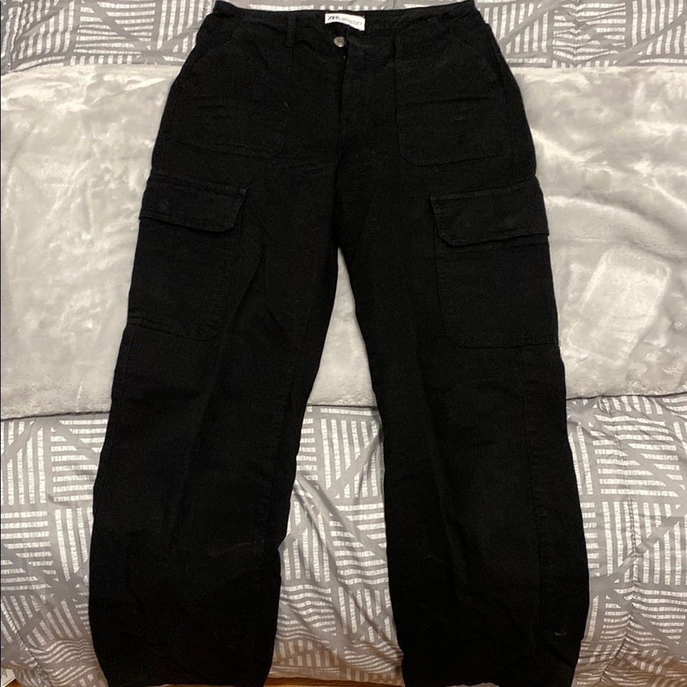 Zara Black Cargo Pants